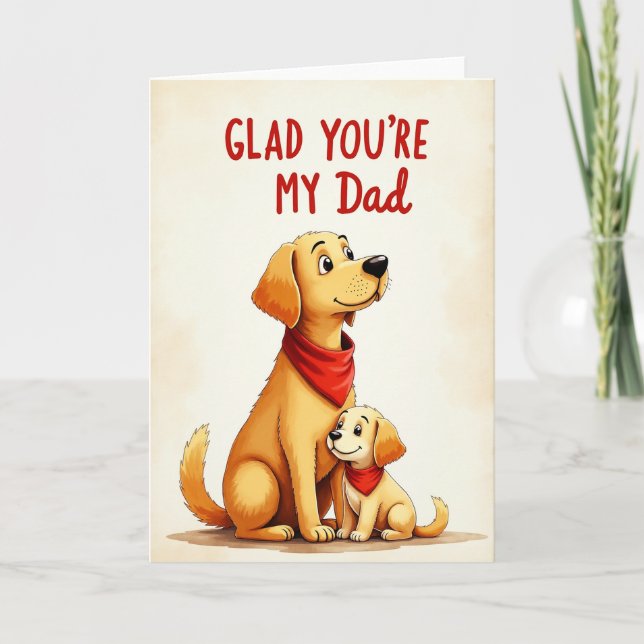 Sweet Canine Fathers Day Card (Front)
