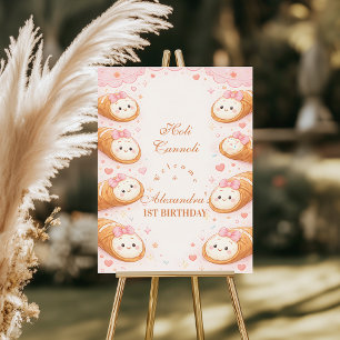 Sweet Cannoli Bakery Bow 1st Birthday Foam Board