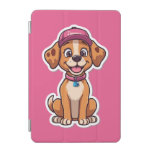 Sweet Cartoon Dog – Happy Puppy in Cap Sticker iPad Mini Cover