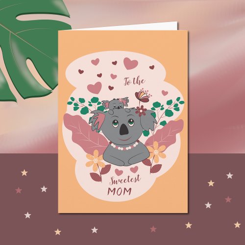 Sweet Cartoon Koalas Mothers Day Card