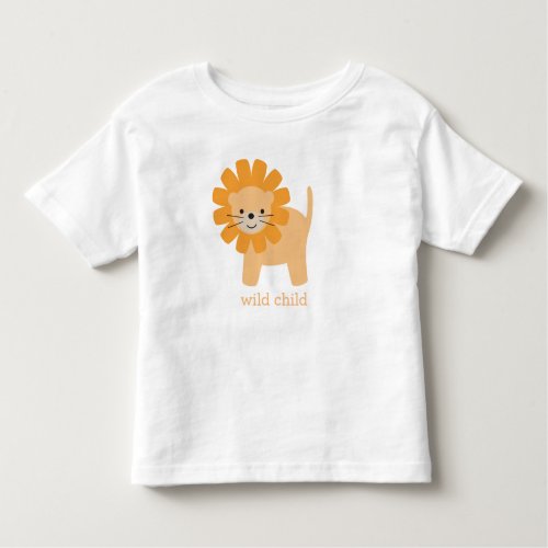 Sweet Cartoon Lion Toddler T_shirt
