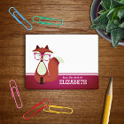 Sweet Cartoon Red Fox Personalized