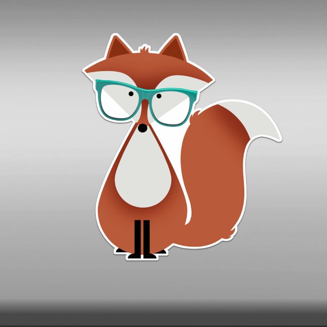 Sweet Cartoon Red Fox Vinyl Sticker (Creator Uploaded)