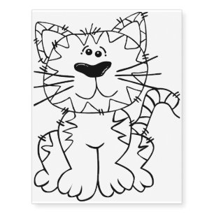Sweet Cat Figure Temporary Tattoos