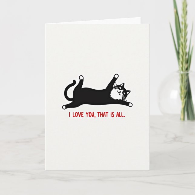 Sweet Cat I Love You That Is All Card (Front)