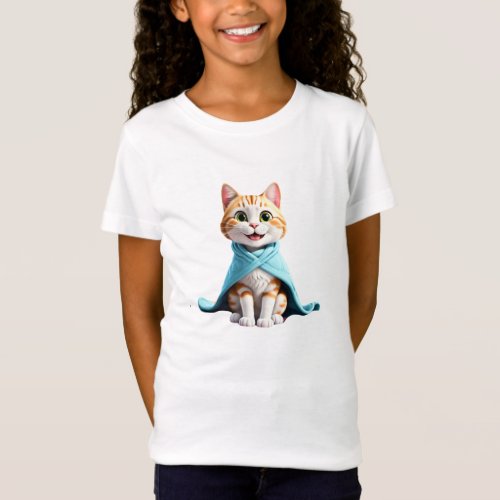 Sweet cat in a blanket T_Shirt