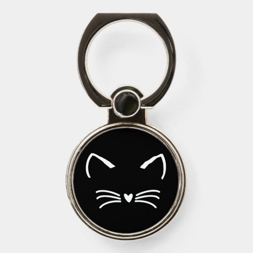 Sweet Cat Kitten Face Phone Ring Stand