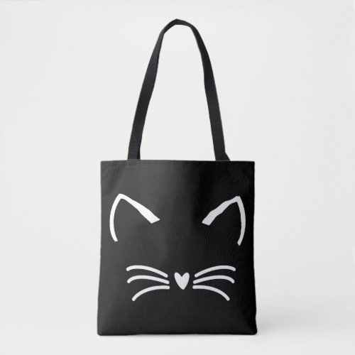 Sweet Cat Kitten Face Tote Bag