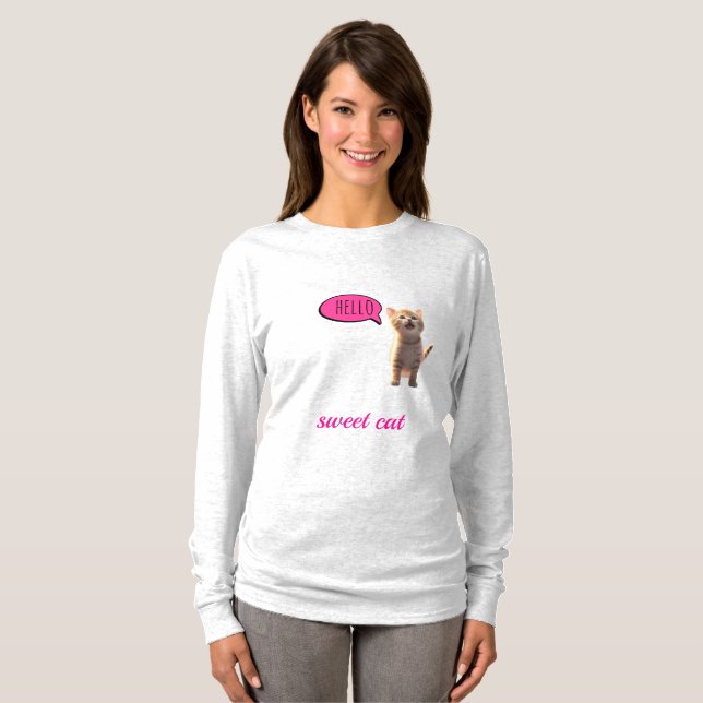  Sweet Cat Long Sleeve T-Shirt (Front Full)