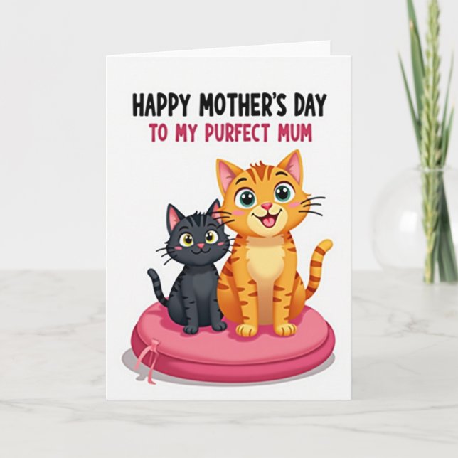 Sweet Cats Mothers Day Card (Front)
