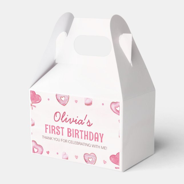 Sweet Celebration Birthday Favor Box (Front Side)