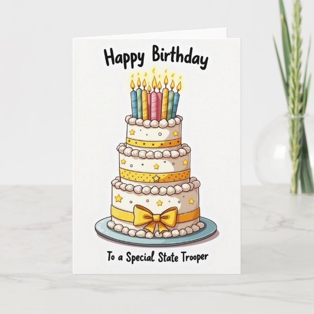 Sweet Celebration Cake Birthday Card (Front)