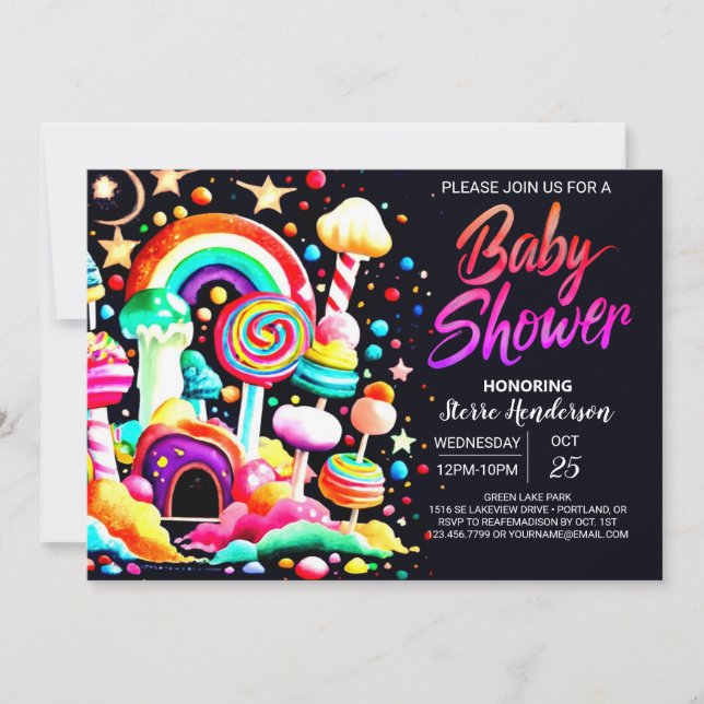 Sweet Celebration Candy Baby Shower Invitation (Front)