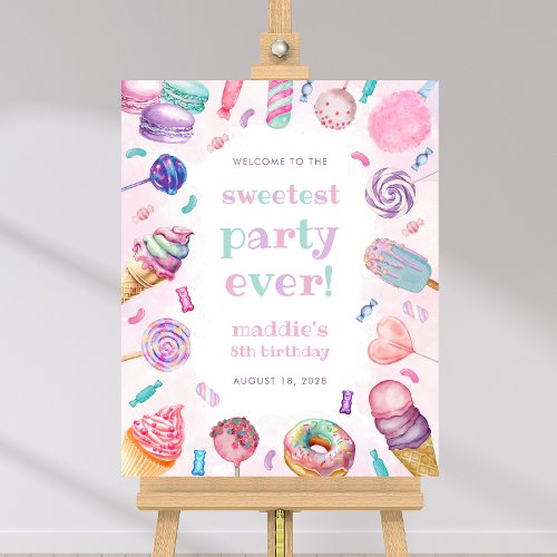 Sweet Celebration Candy Birthday Welcome Sign