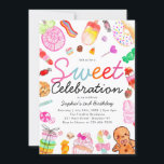 Sweet Celebration Candy Kids Candyland Birthday Invitation<br><div class="desc">Cute Sweet Celebration Candy Land Kids Candyland Birthday Invitation</div>