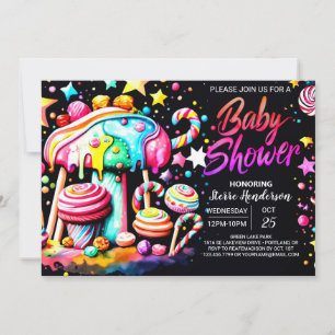 Sweet Celebration Candyland Baby Shower Invitation