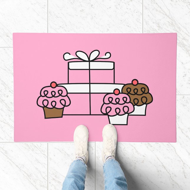 Sweet Celebration Cupcake and Gift Box  Doormat (Creator Uploaded)