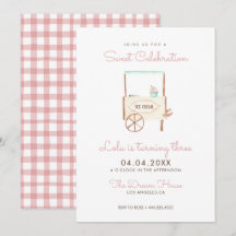 Sweet Celebration Ice Cream Pink Birthday