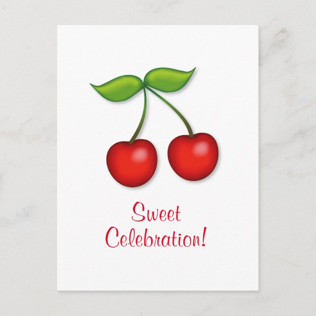 Sweet Celebration Invitation Postcard (Front)