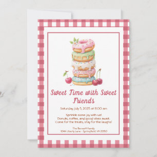 Sweet Celebration Invite – Colorful Donuts Party 