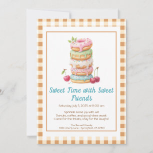 Sweet Celebration Invite – Colorful Donuts Party 