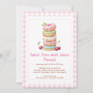 Sweet Celebration Invite – Colorful Donuts Party 