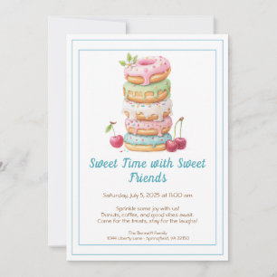 Sweet Celebration Invite – Colorful Donuts Party 
