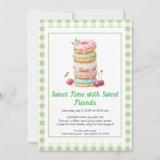 Sweet Celebration Invite – Colorful Donuts Party 
