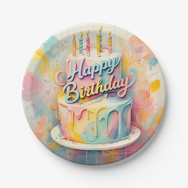  " SWEET CELEBRATION " PAPER PLATES (Front)