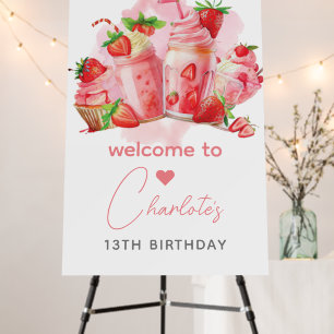 Sweet Celebration Strawberry Milkshake Birthday  Foam Board