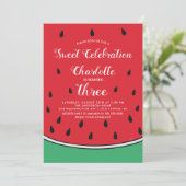 Sweet Celebration Watermelon Birthday Invitation (Standing Front)