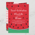 Sweet Celebration Watermelon Birthday Invitation