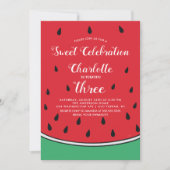 Sweet Celebration Watermelon Birthday Invitation (Front)