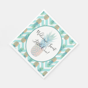 Sweet Celebrations Pineapple Chevron Baby Shower Napkins