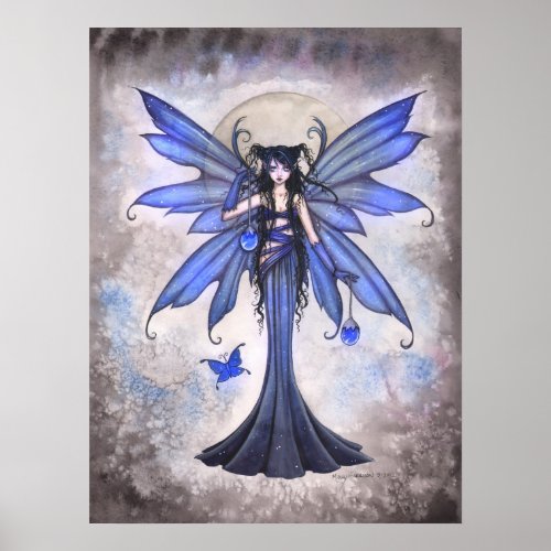 Sweet Celeste Blue Fairy Print by Molly Harrison