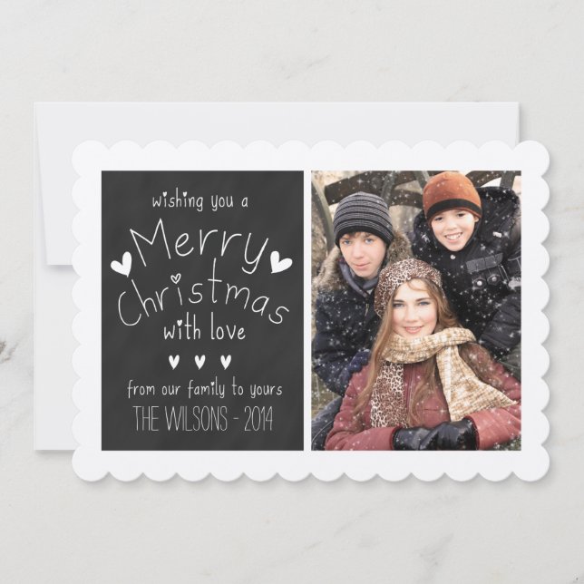 SWEET CHALKBOARD | HOLIDAY PHOTO GREETING CARD (Front)