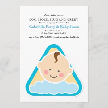 Sweet Cheeks Baby Boy Shower Invitation by heartfeltclub at Zazzle
