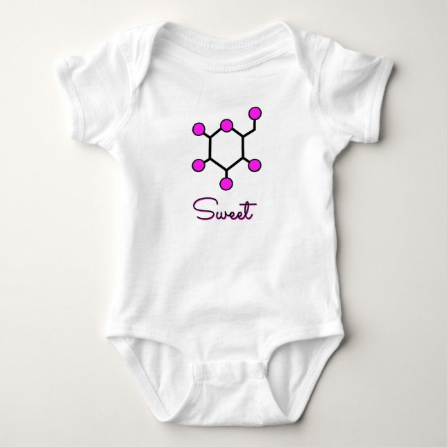 Sweet (Chemical Formula for Glucose) Baby Bodysuit (Front)