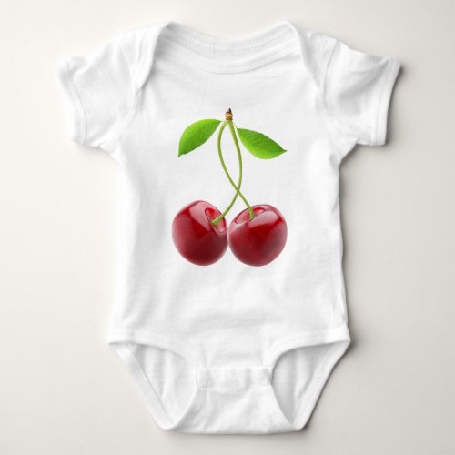Sweet cherries baby bodysuit