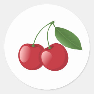 Sweet Cherries Classic Round Sticker