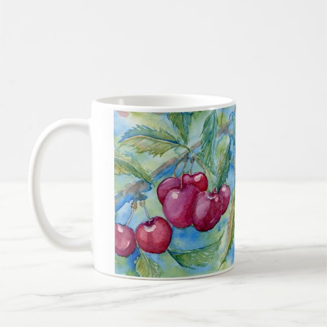 "Sweet Cherries" Coffee Mug (Left)