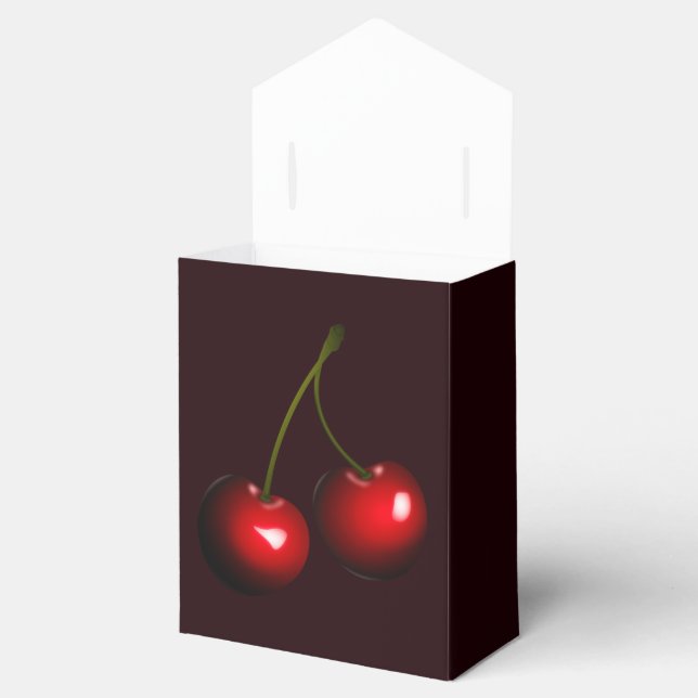 Sweet Cherries Favor Boxes (Opened)