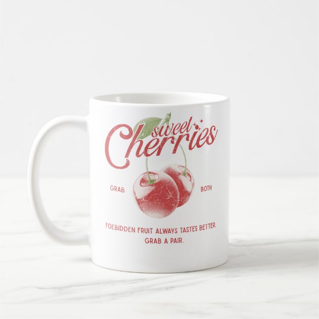 Sweet Cherries Forbidden Fruit  Coffee Mug (Left)
