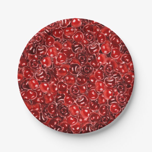 Sweet Cherries Paper Plates (Front)