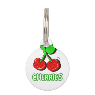 • Sweet Cherries Pop Art Pet ID Tag