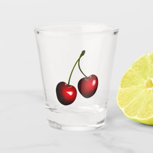 Sweet Cherries Shot Glass