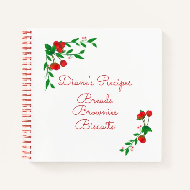 Sweet Cherries Spiral Notebook (Front)