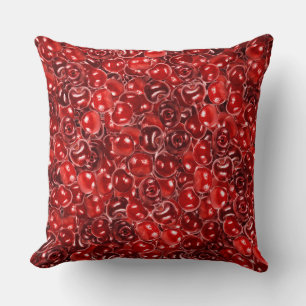 Sweet Cherries Throw Pillow