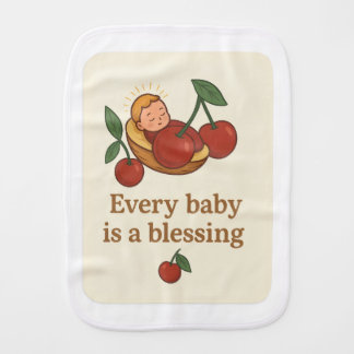 Sweet Cherry Baby Blessing Blanket
