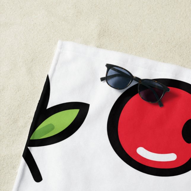 Sweet Cherry Beach Towel" Beach Towel (In Situ)